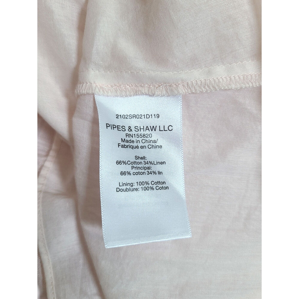 Veronica Beard Sarita Tiered Midi Dress Blush Pink NWT Size Large (Flaw) - Picture 10 of 11